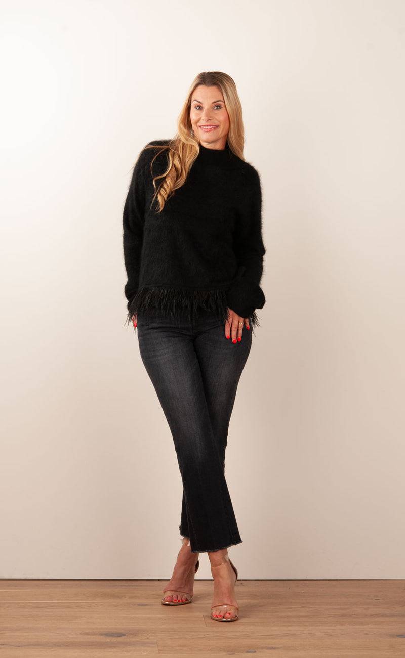 Grace Pullover „Feder“ Schwarz Online Outlet