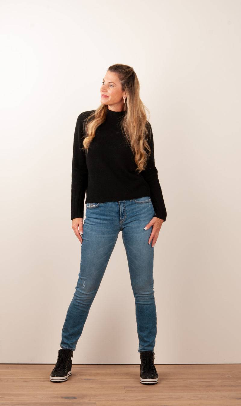 fleur Kaschmir Pullover Schwarz Räumungsverkauf