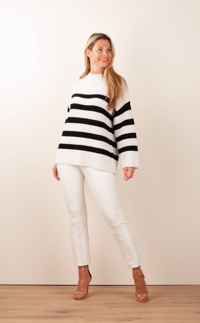 Rosa & Me Pullover „Streifen“ Offwhite | Schwarz Riesige Ersparnisse