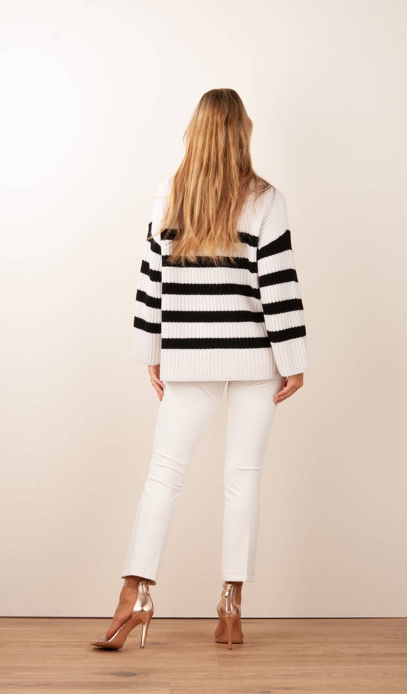 Rosa & Me Pullover „Streifen“ Offwhite | Schwarz Riesige Ersparnisse
