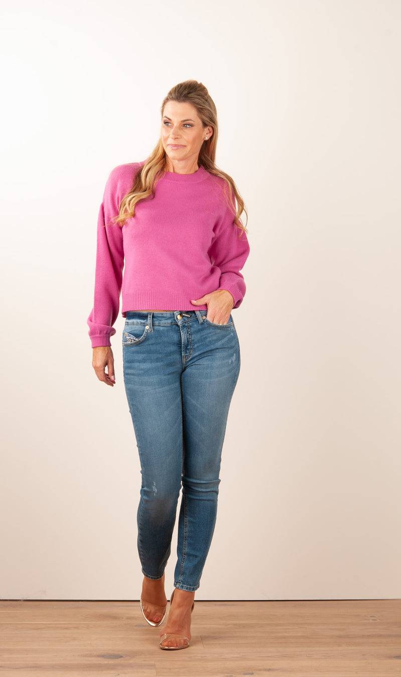SEM PER LEI. Kaschmir Pullover Beere Neueste Stile