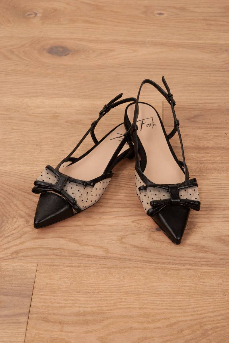 Roberto Festa Slingpumps Schwarz | Beige 50% Rabatt mit kostenlosem Versand