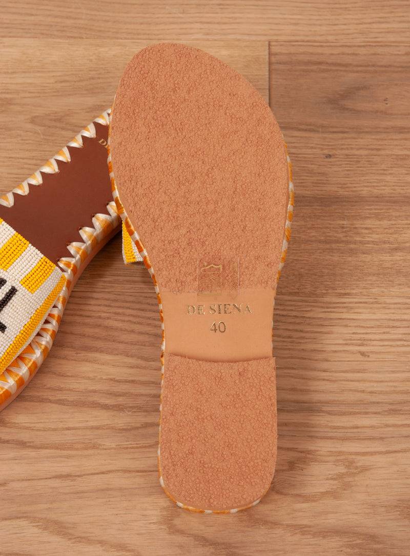 De Siena Sandale Gelb | Weiß Kostenloser Versand international