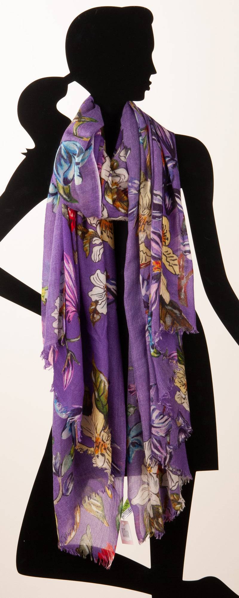 Simone Bruns Schal „Blumen“ Lila | Multicolor Online Shopping