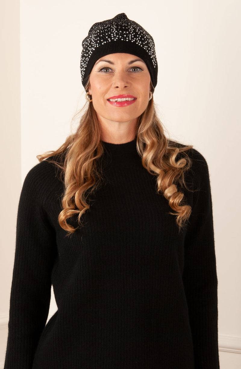 Beanie Winni Mütze „Strass“ Schwarz Bestseller
