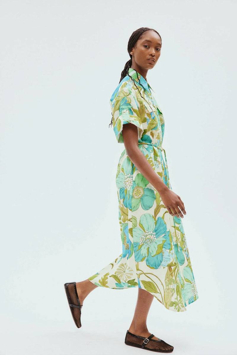 ALEMAIS Kleid Grün | Blau | Multicolor Letzte 2 Tage