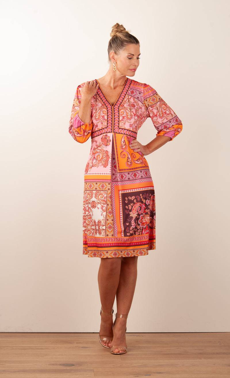 Hale Bob Kleid Rosa | Orange | Multicolor Sonderangebot der Fabrik