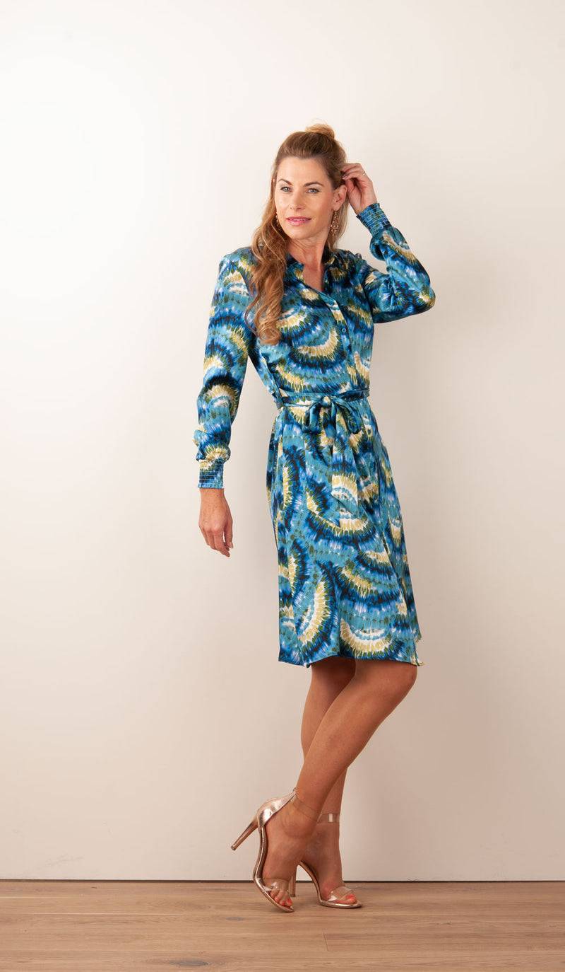 Charlotte Sparre Kleid Blau | Multicolor Verkauf