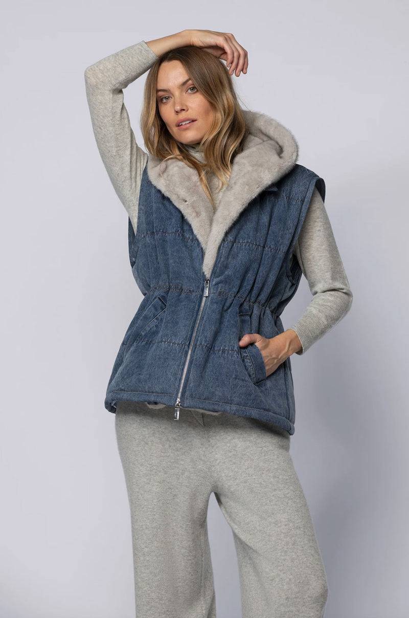 MAX & MOI Jeansjacke Blau | Grau Kauf eins, bekomm eins gratis