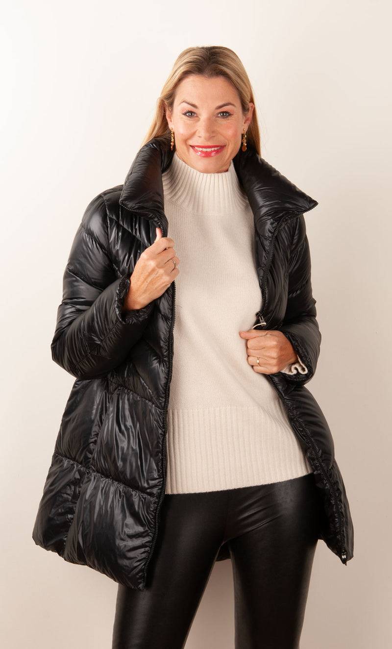 Herno Daunenmantel Schwarz Discount Store für neue Produkte