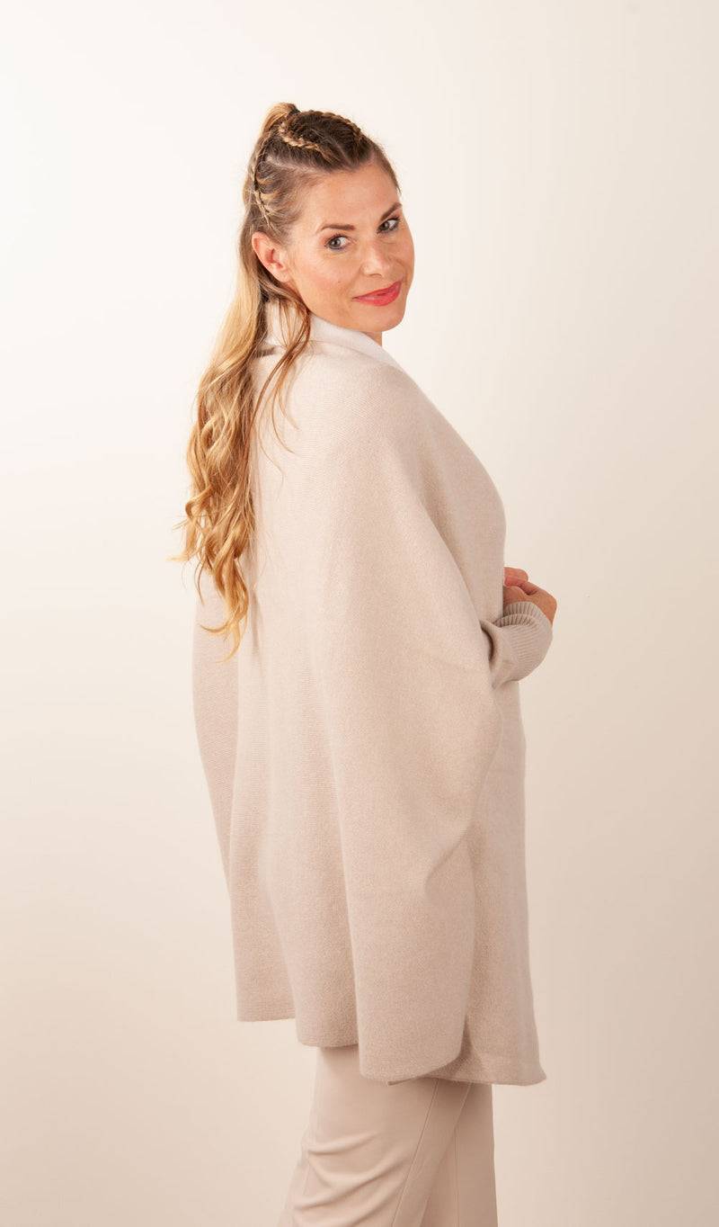 Philo-Sofie Wende-Strickmantel „Two Tone“ Beige | Creme Riesige Rabatte