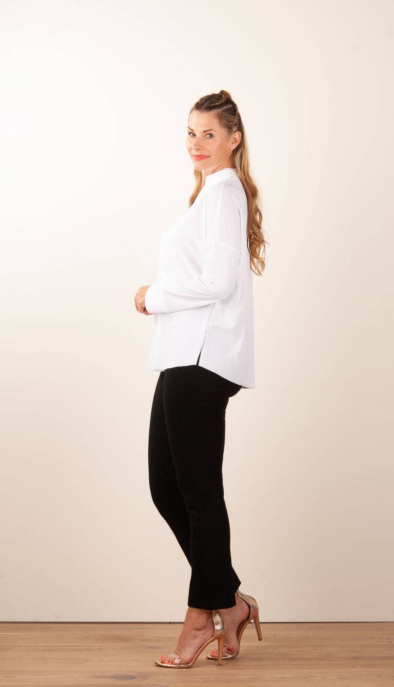 NineTo9 Weite Bluse Weiß Online