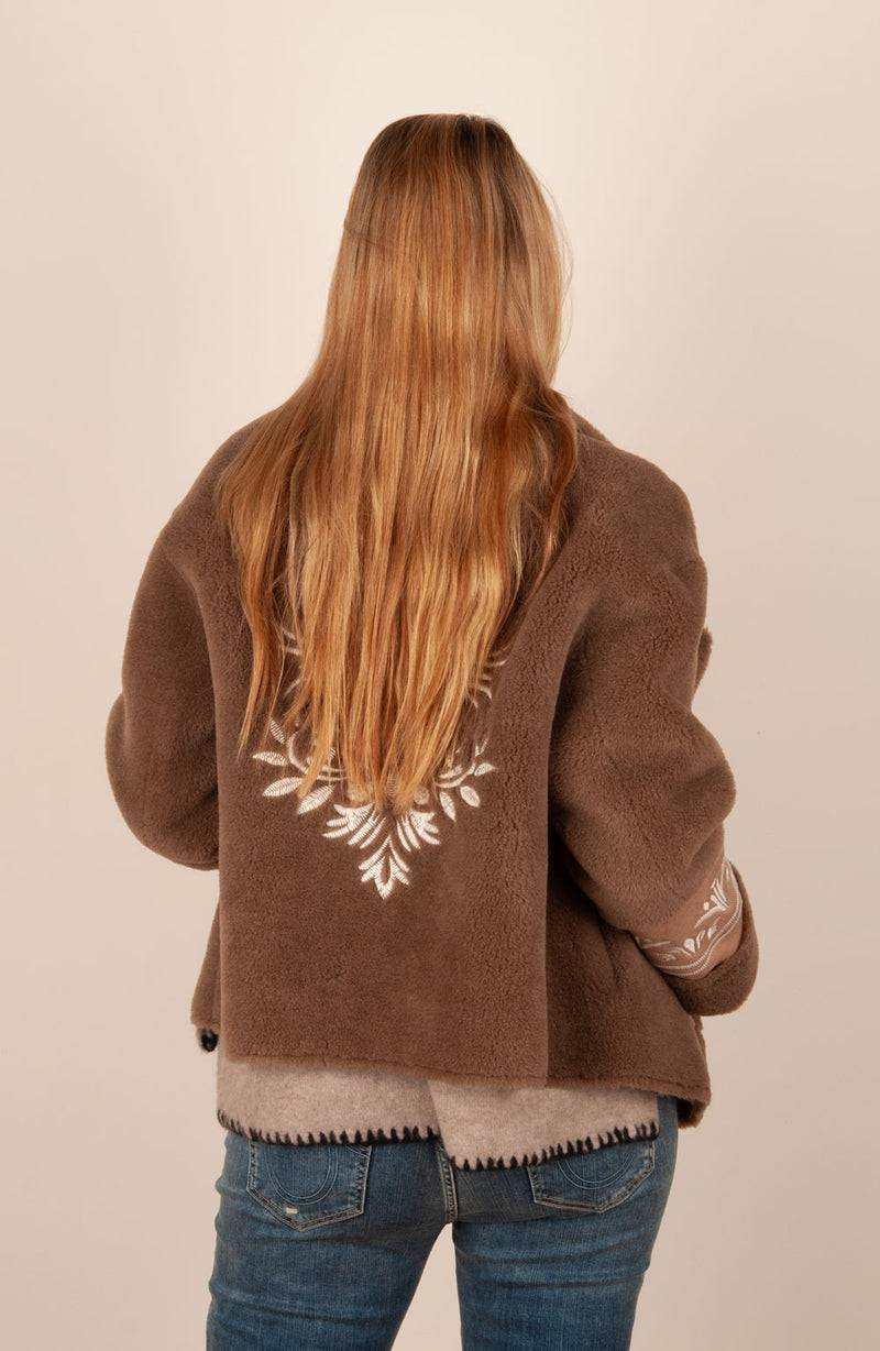 Glox Fake-Fur-Jacke Cookie Online Shopping