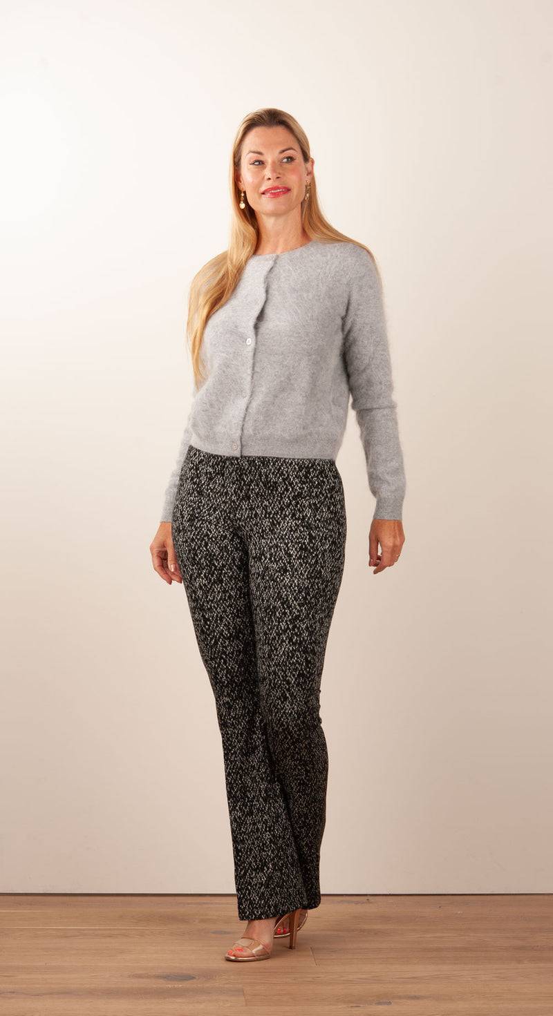 fleur Kaschmir Strickjacke Melange Grau Räumungsverkauf