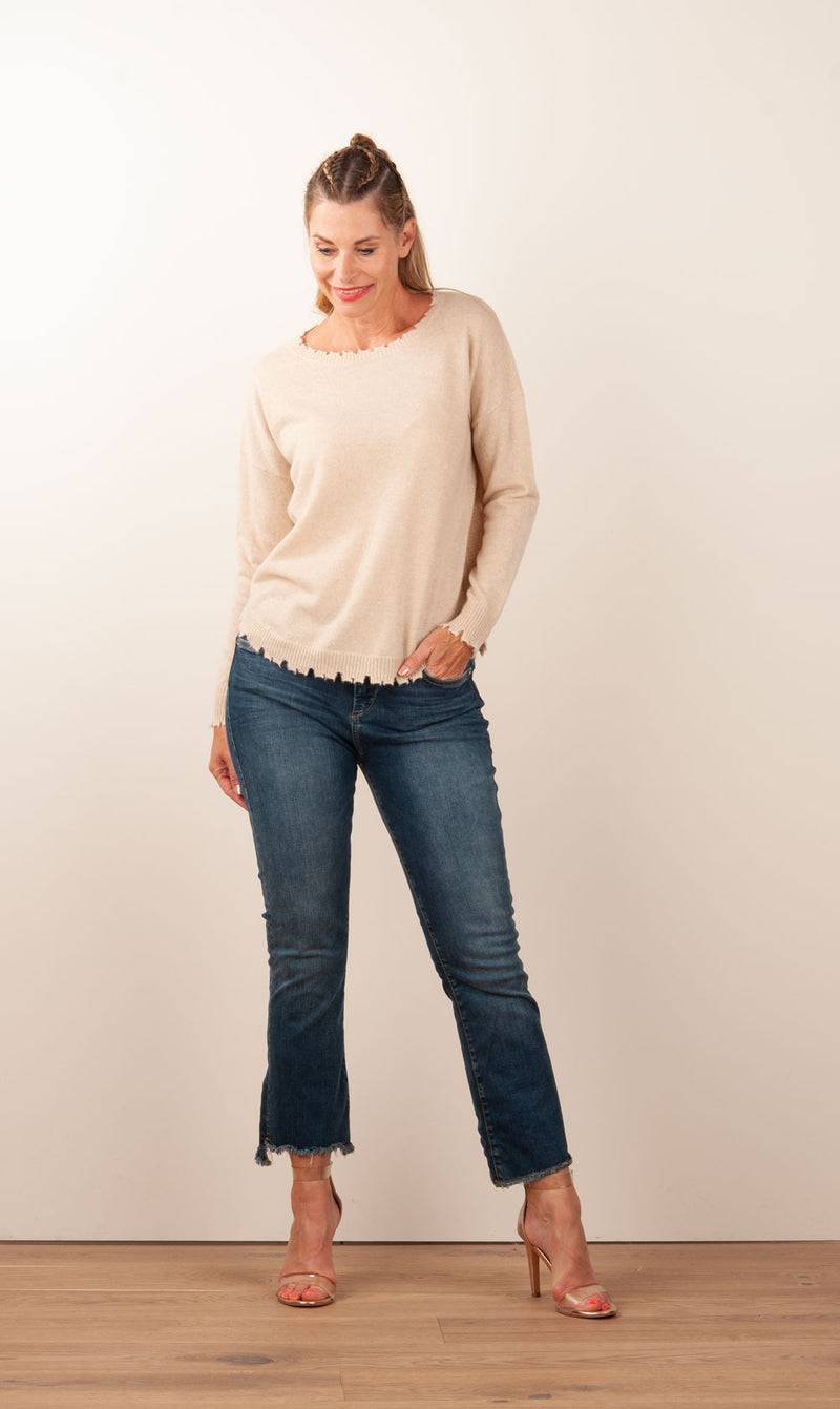Kujten Kaschmir Pullover Beige Letzte 3 Tage