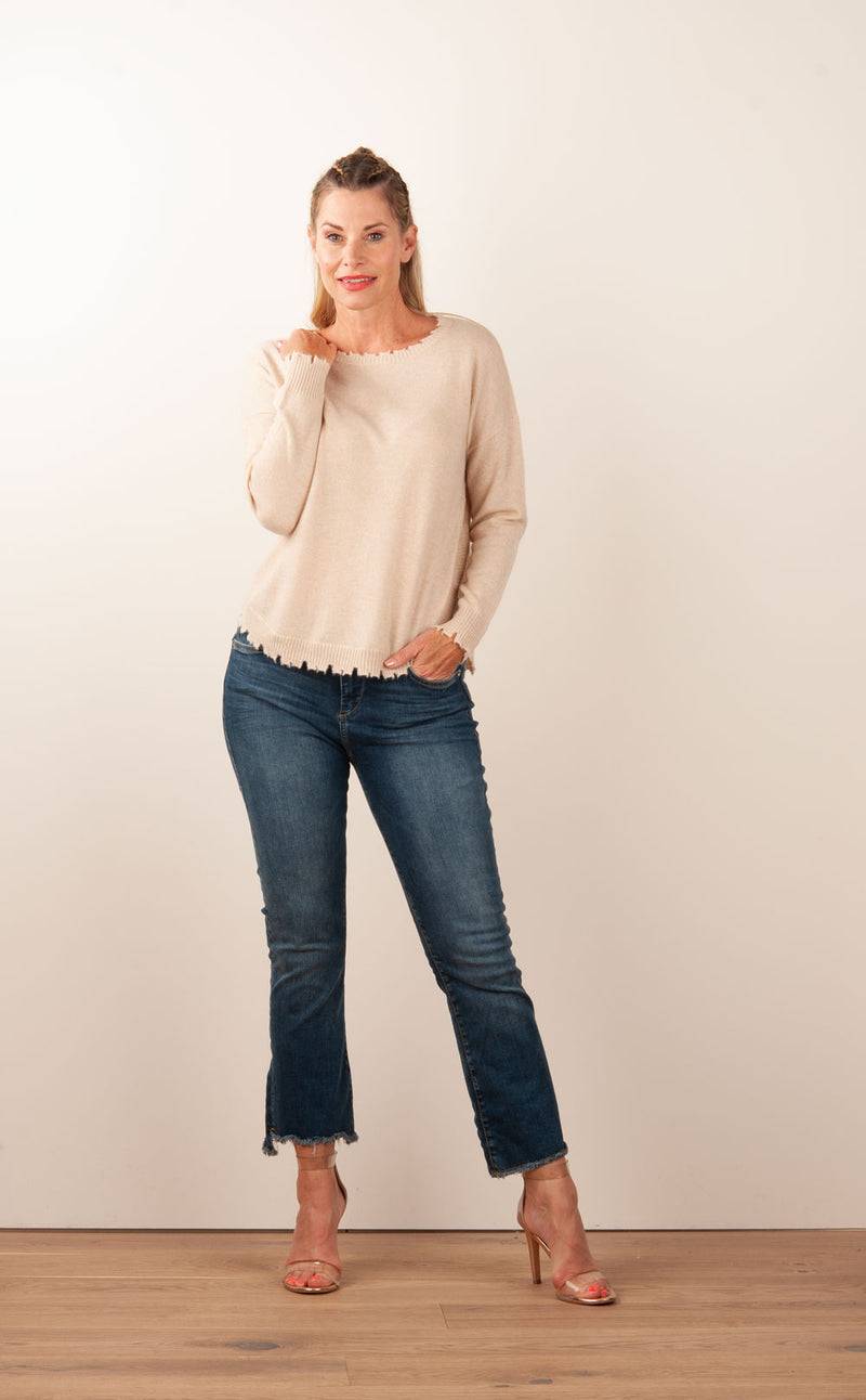 Kujten Kaschmir Pullover Beige Letzte 3 Tage