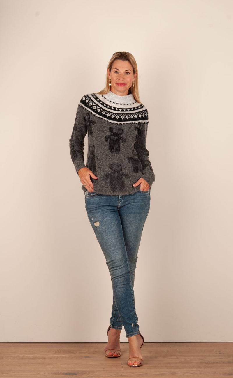 Grace Pullover Grau | Schwarz | Weiß Super Rabatt