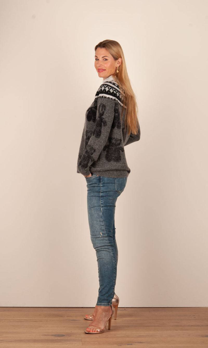 Grace Pullover Grau | Schwarz | Weiß Super Rabatt