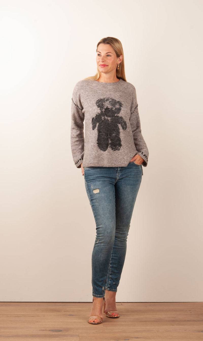 Grace Pullover „Teddy“ Taupe 50% Rabatt mit kostenlosem Versand