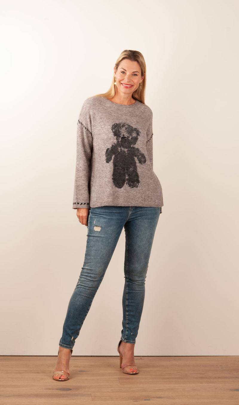 Grace Pullover „Teddy“ Taupe 50% Rabatt mit kostenlosem Versand