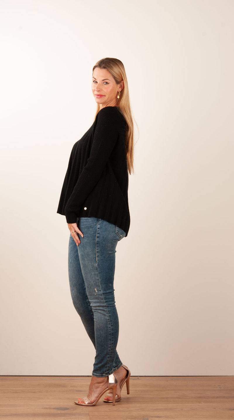 Grace Pullover Schwarz Kostenloser Versand international