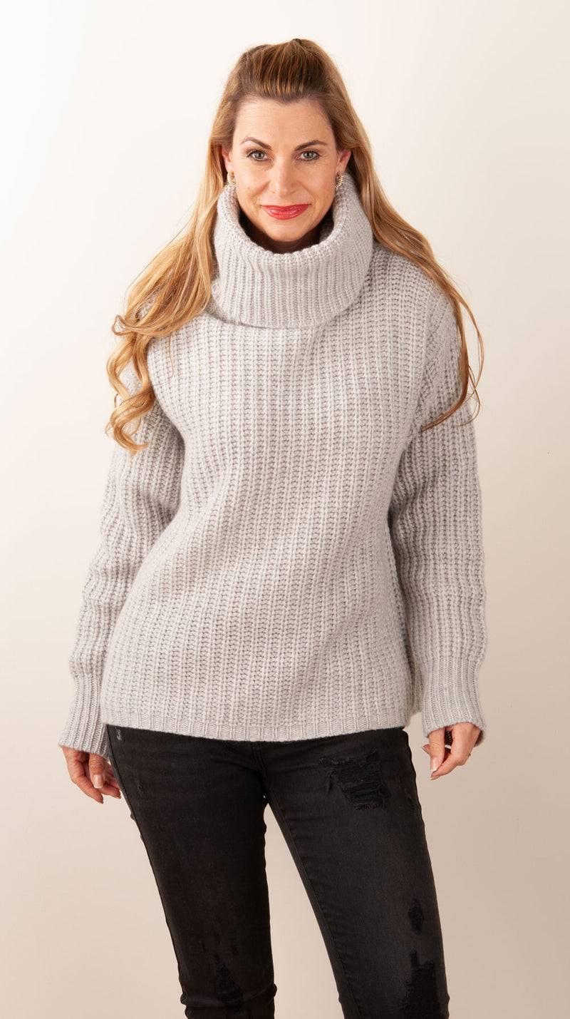 Simone Bruns Pullover Melange Grau Heißer Verkauf