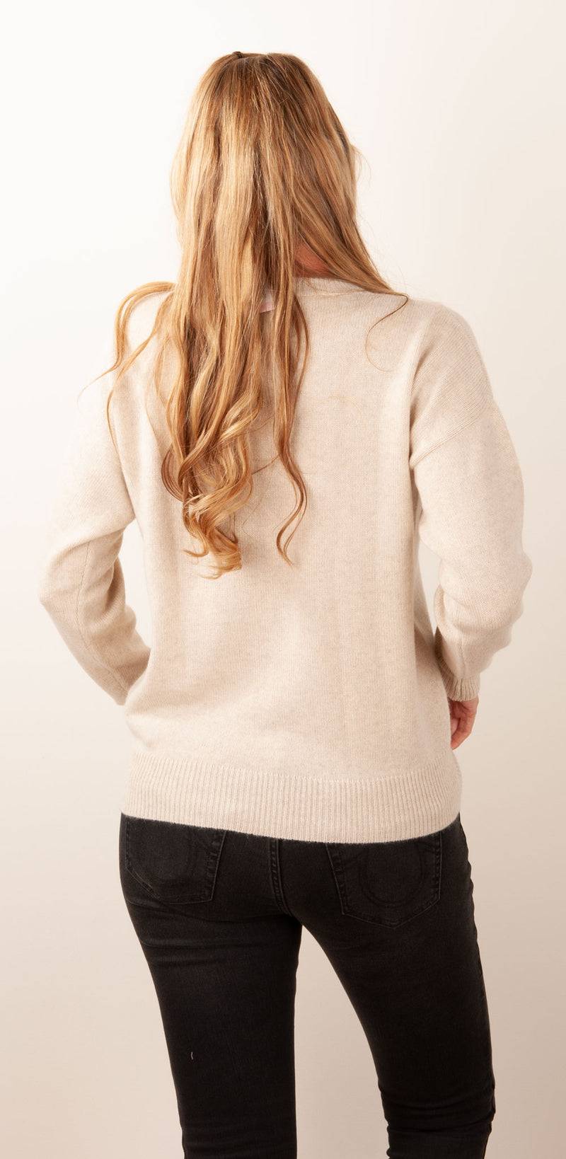 Blossom & Co. Kaschmir Pullover Melange Beige Tägliche Deals