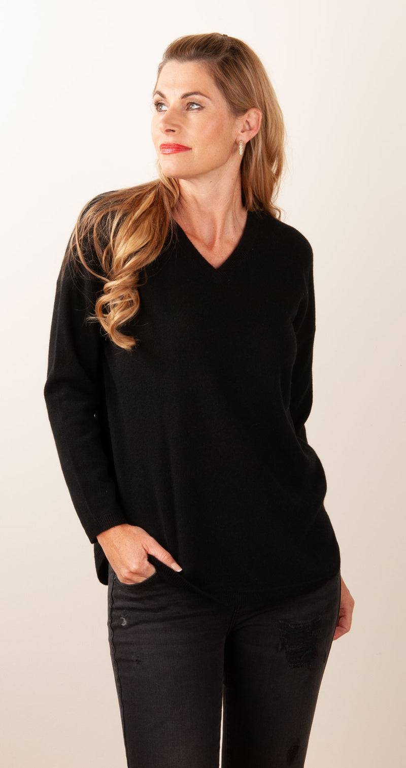 Blossom & Co. Kaschmir Pullover Schwarz Riesige Ersparnisse