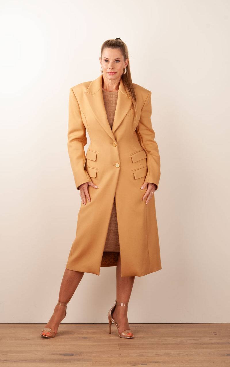 Elisabetta Franchi Mantel Camel im Angebot