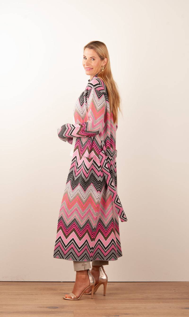 Simone Bruns Mantel Beige | Pink | Multicolor Fabrik Onlineshop