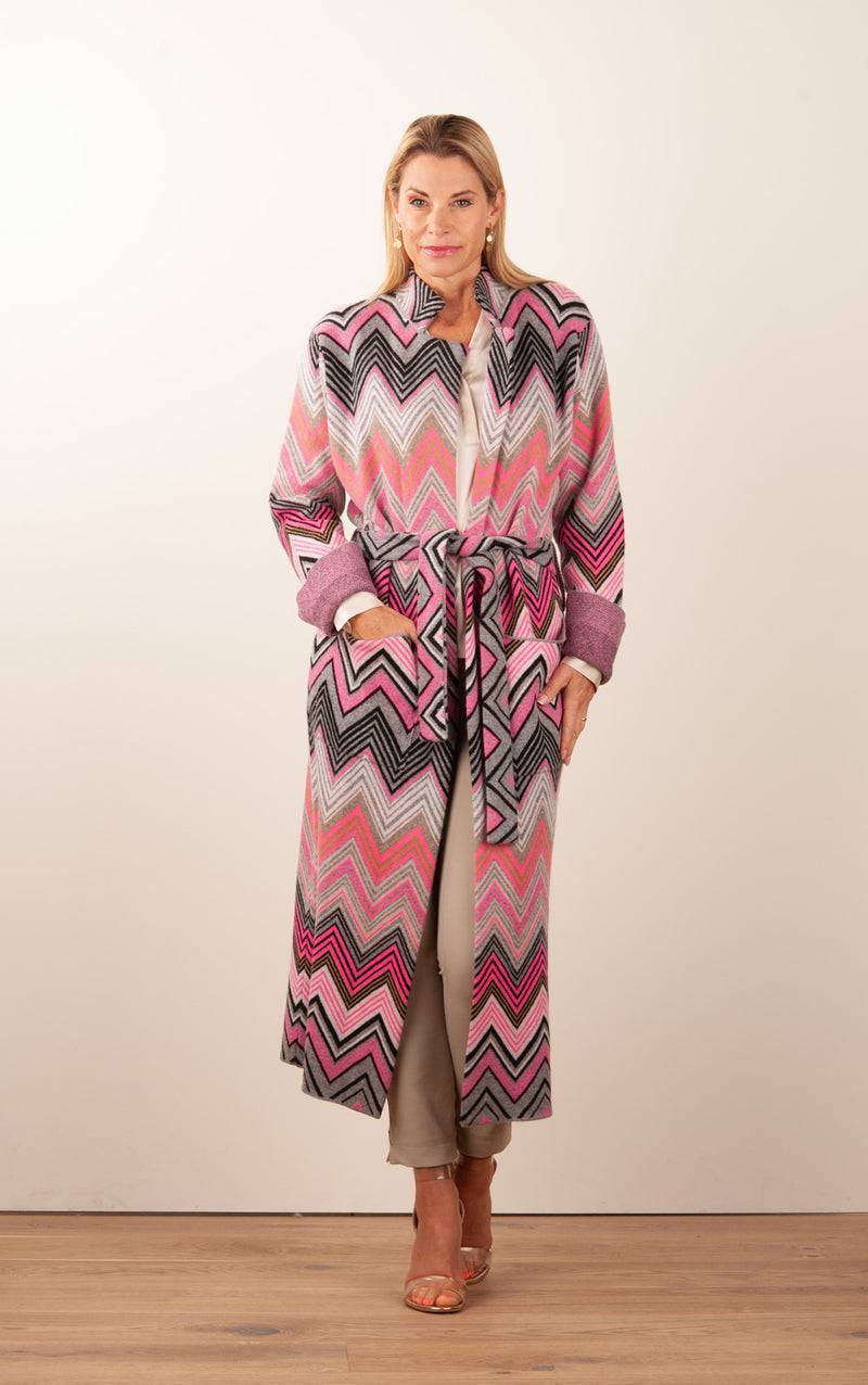 Simone Bruns Mantel Beige | Pink | Multicolor Fabrik Onlineshop