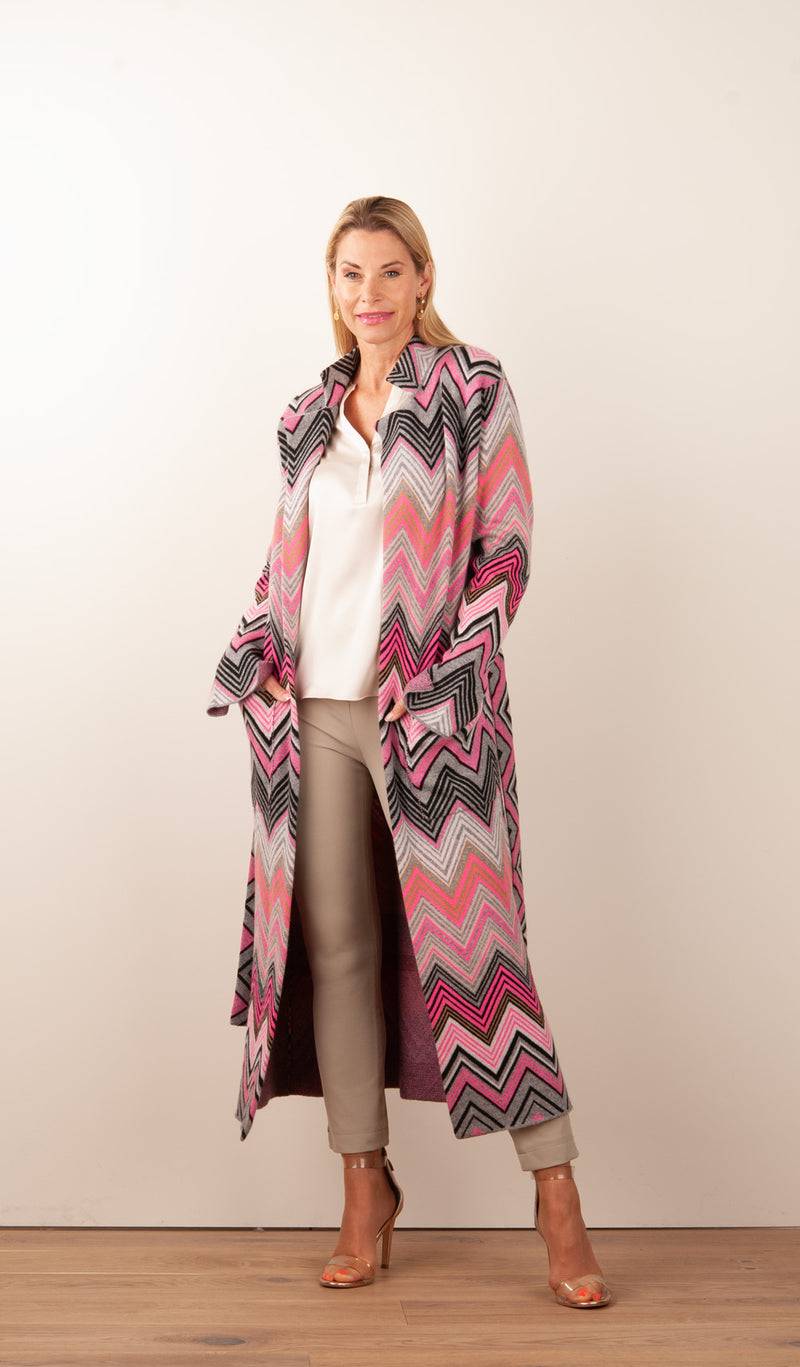 Simone Bruns Mantel Beige | Pink | Multicolor Fabrik Onlineshop