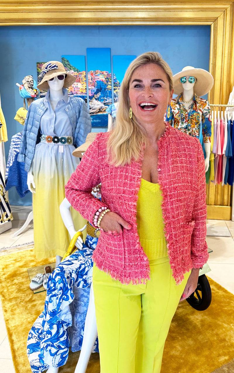 fleur Bouclé Jacke Koralle Letzter Tag