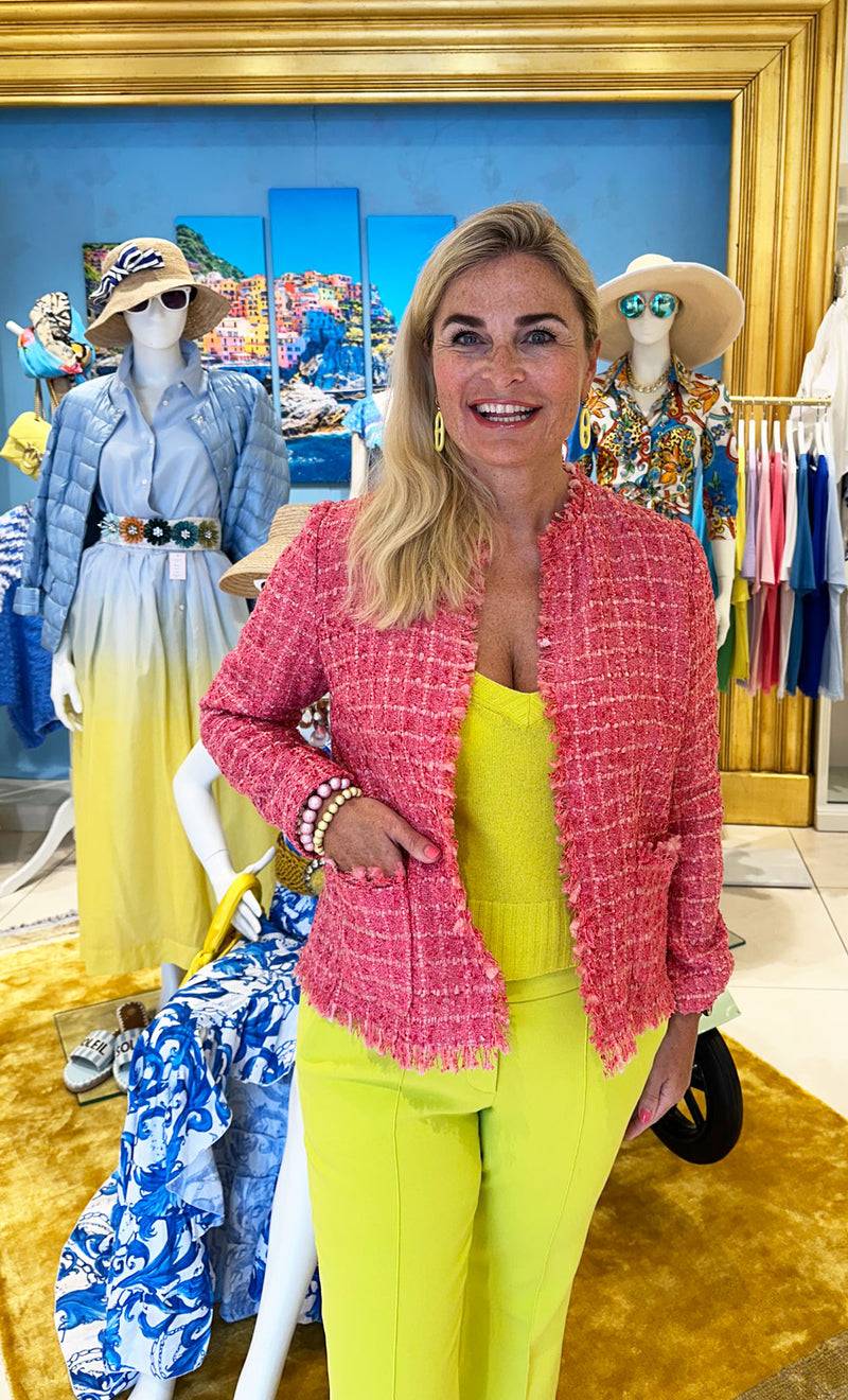 fleur Bouclé Jacke Koralle Letzter Tag