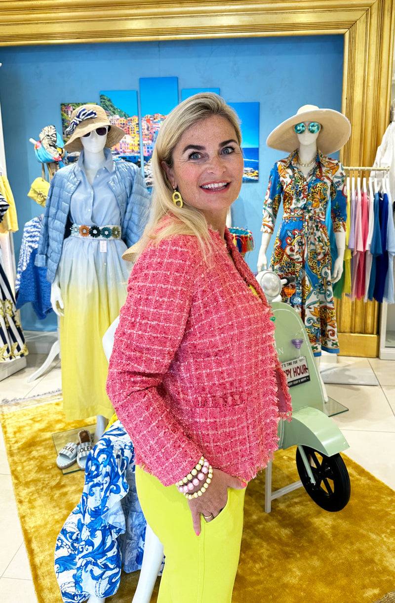fleur Bouclé Jacke Koralle Letzter Tag