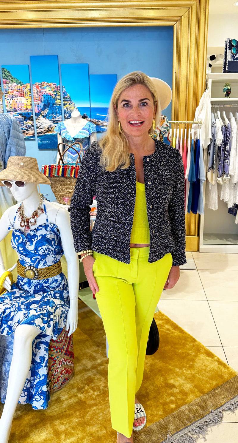 fleur Bouclé Jacke Dunkelblau | Multicolor Zeitbegrenzte Promotion