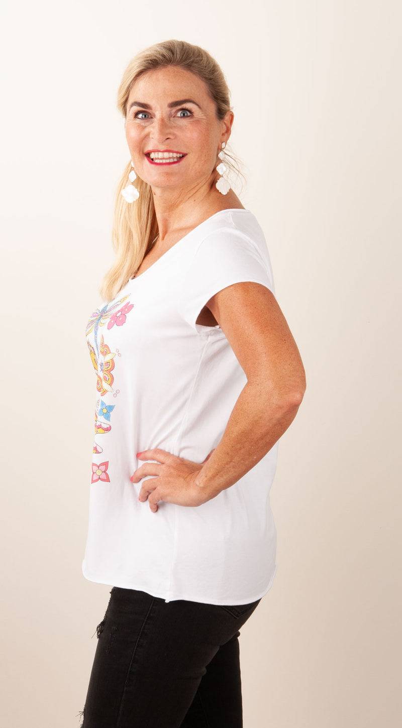 Candy T-Shirt „Libellen“ Weiß Bis zu 50% Rabatt
