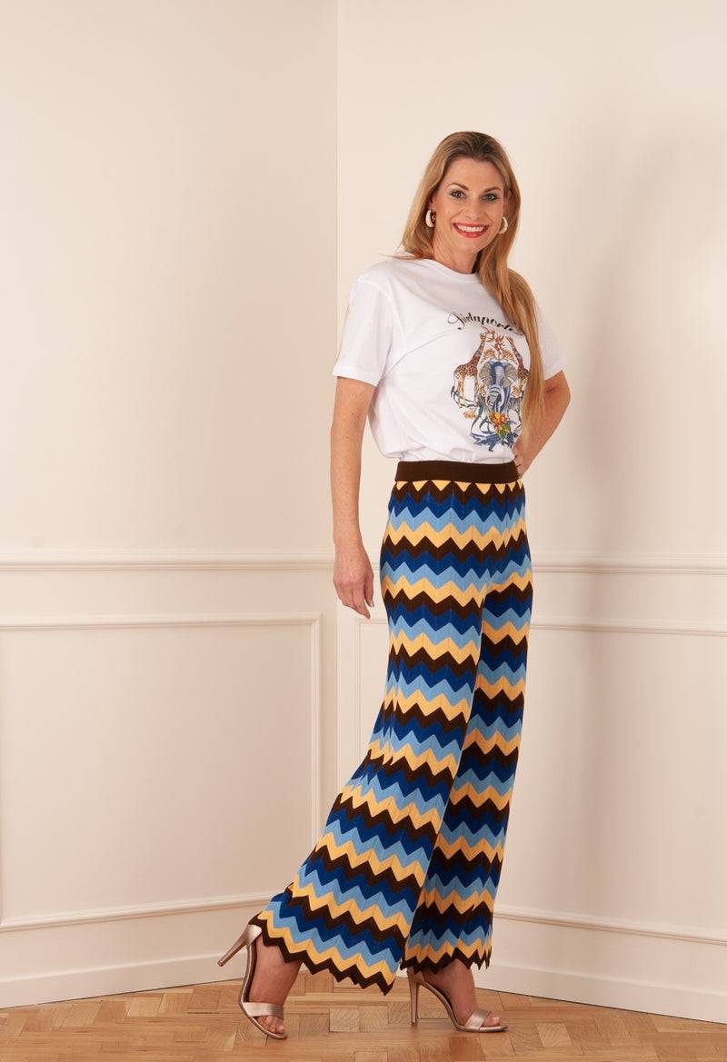 M Missoni Hose „ZickZack“ Multicolor Im Verkauf