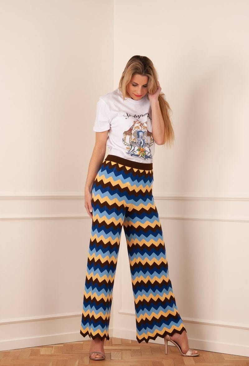 M Missoni Hose „ZickZack“ Multicolor Im Verkauf