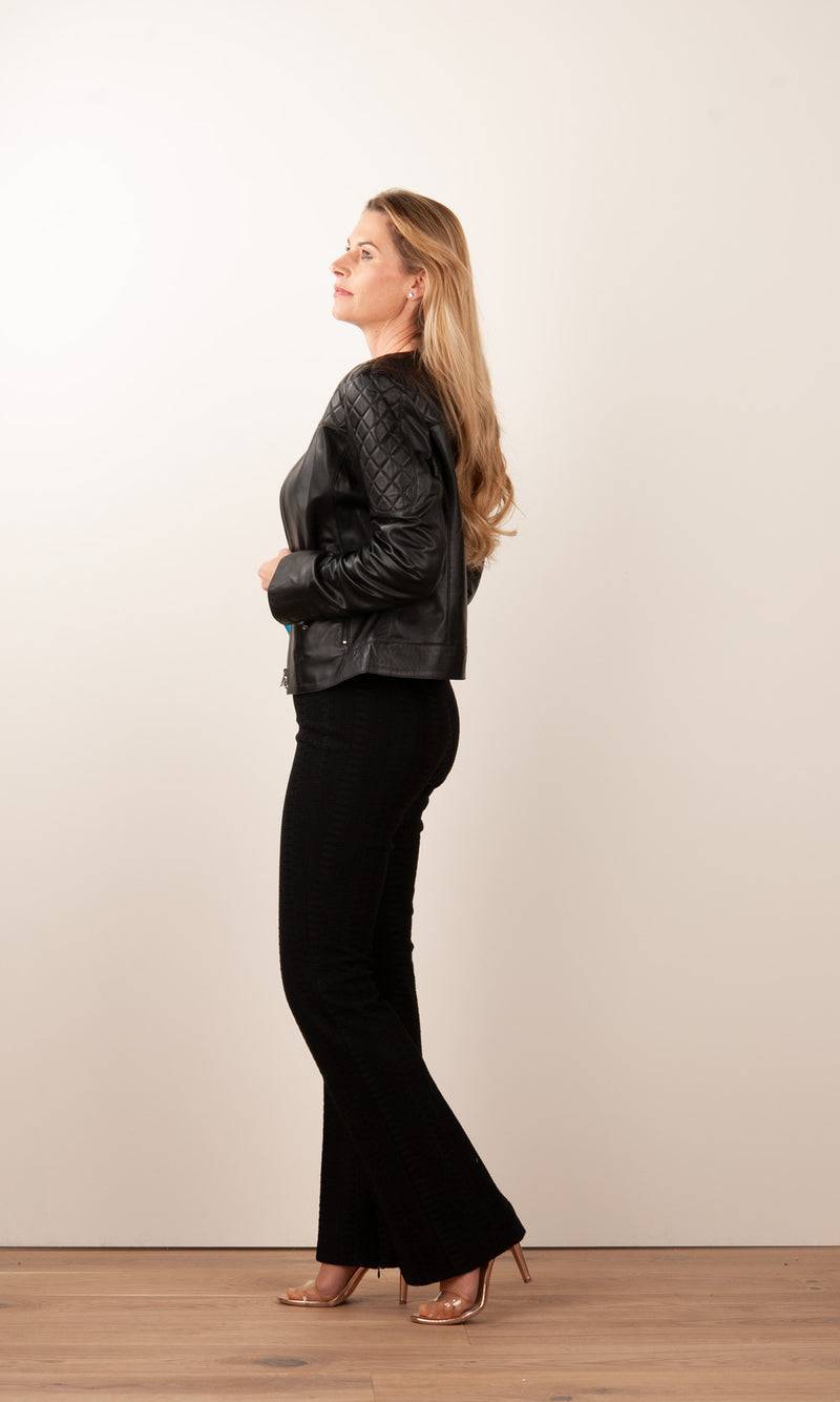 Schyia Lederjacke „Susan“ Schwarz Rabatt