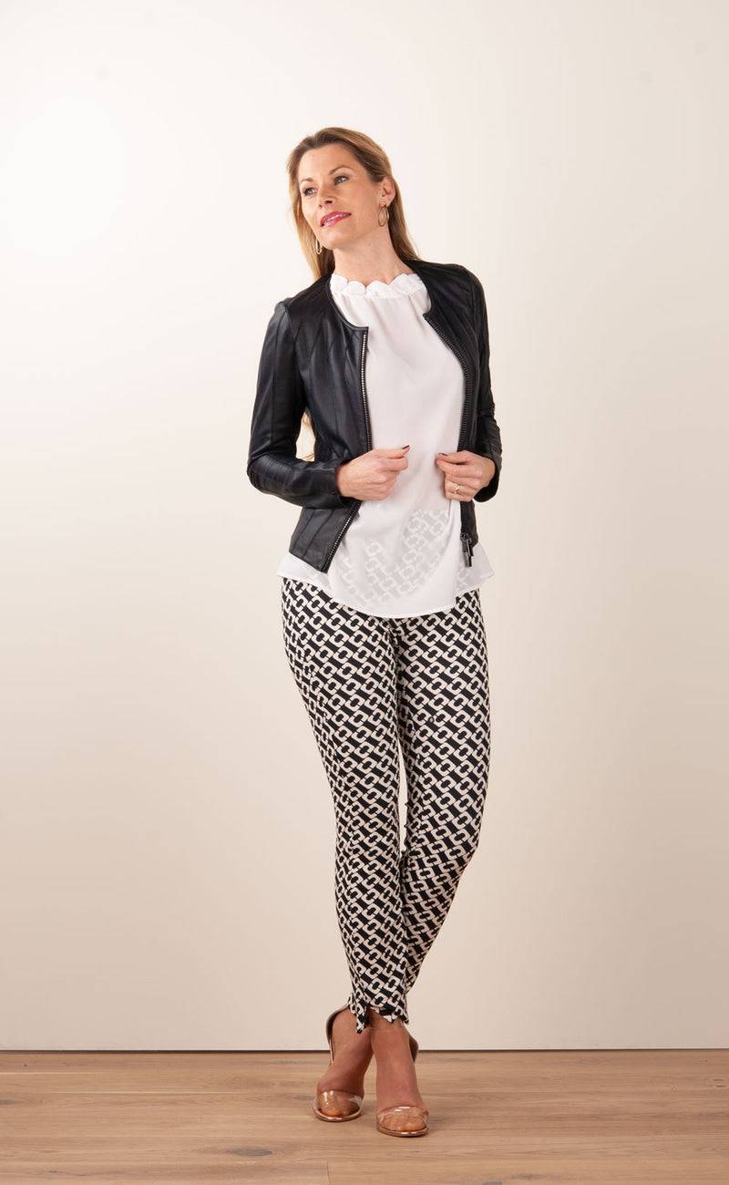 Milestone Lederjacke „Maddy“ Dunkelblau Flash Sale