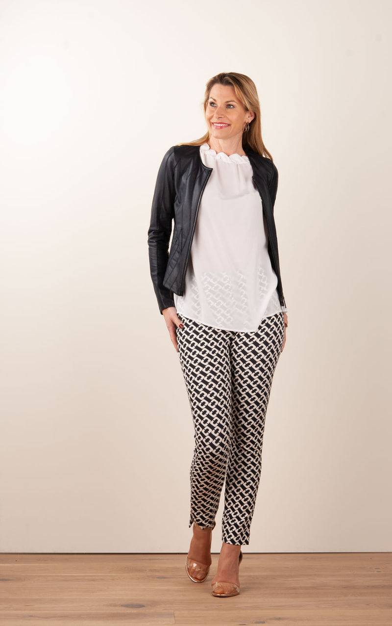 Milestone Lederjacke „Maddy“ Dunkelblau Flash Sale