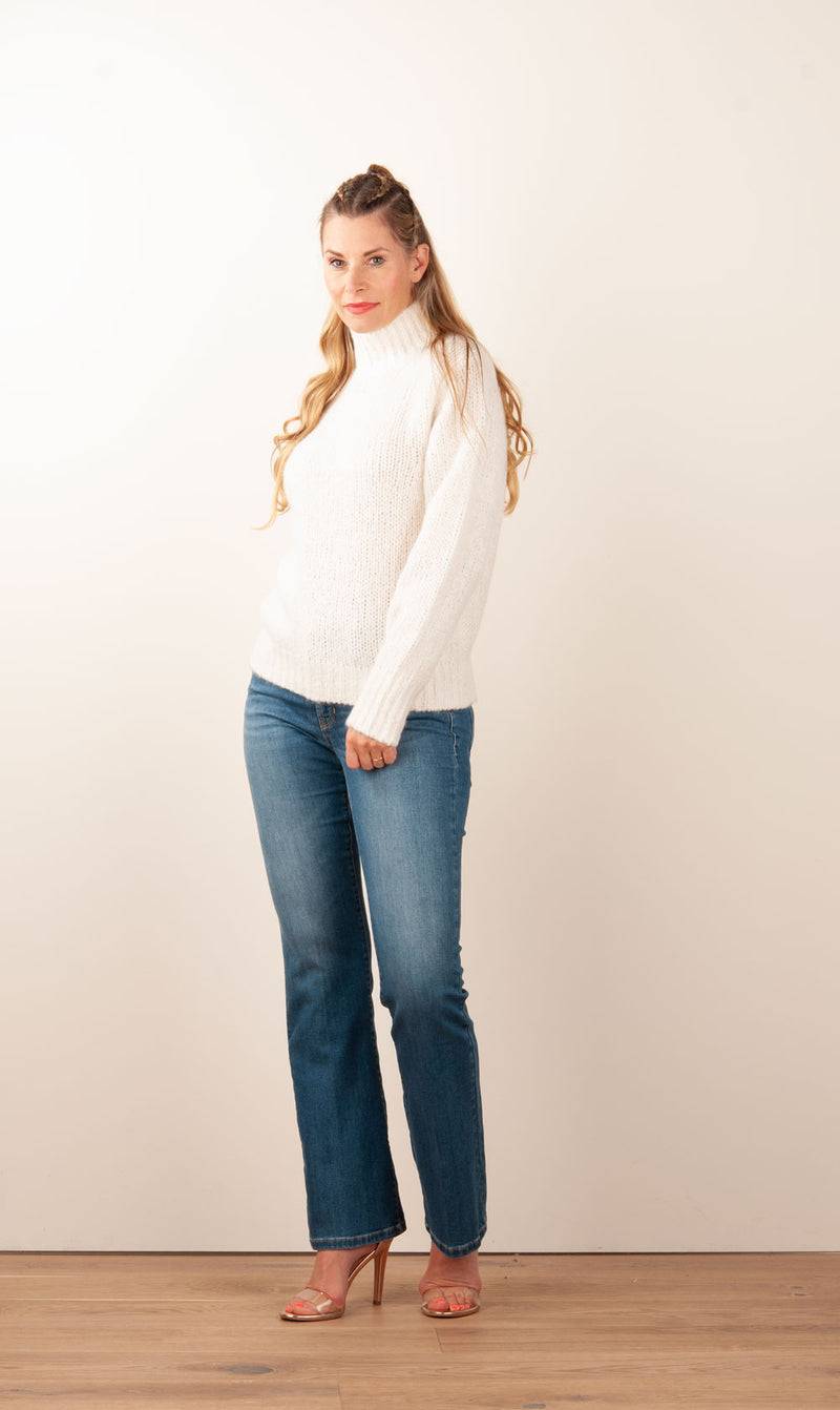 Kitted in Cashmere Kaschmir Pullover Offwhite Tägliche Deals