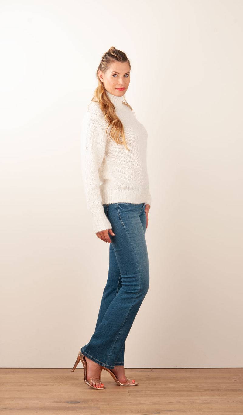 Kitted in Cashmere Kaschmir Pullover Offwhite Tägliche Deals