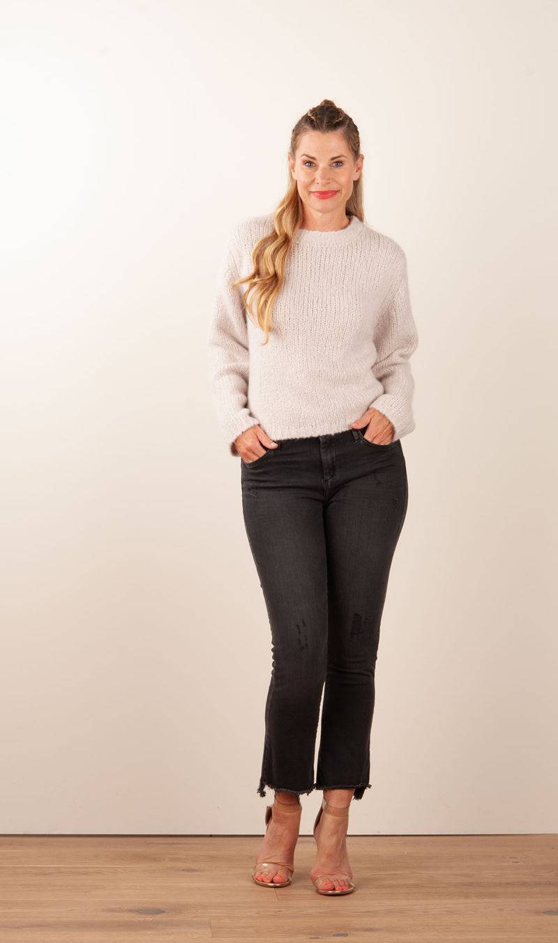 Kitted in Cashmere Kaschmir Pullover Hellbeige Wochenangebot