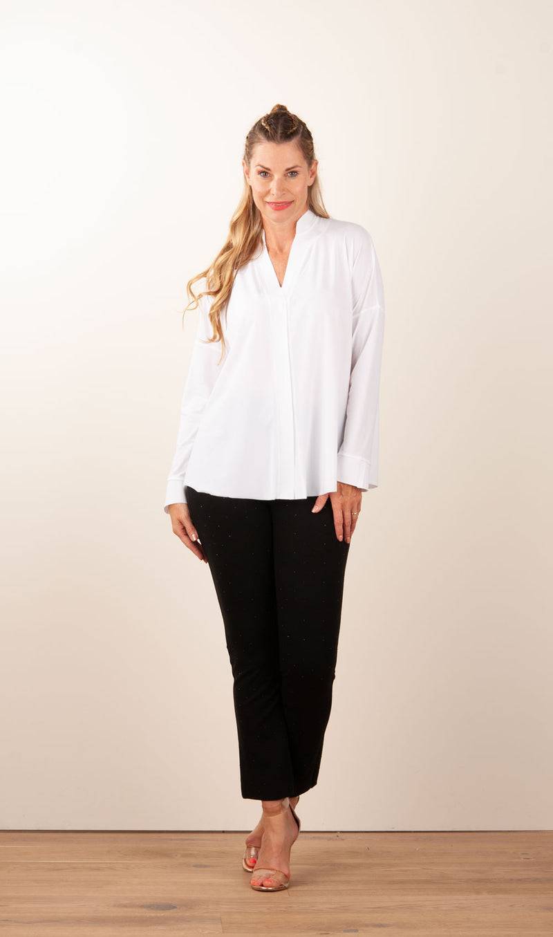 NineTo9 Weite Bluse Weiß Bis zu 60% Rabatt