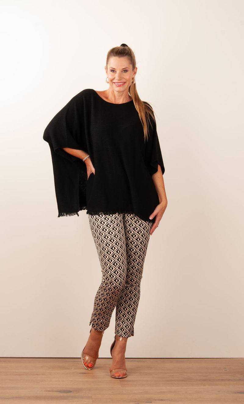 Seductive Hose „Sabrina“ Creme | Schwarz Auslauf