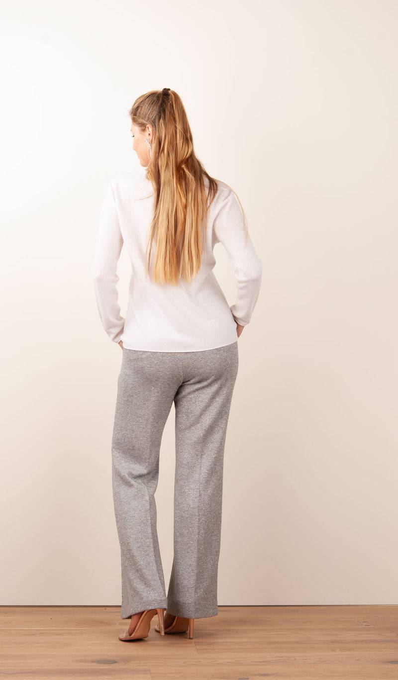 Cambio Hose „Ava“ Grau mit Lurex Valentinstagsangebot