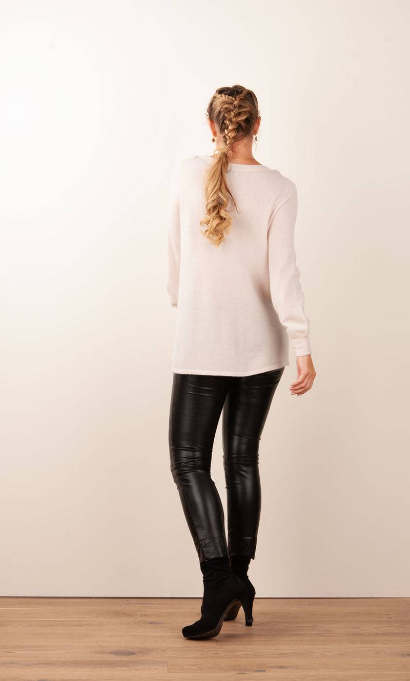 fleur Kaschmir Pullover Beige Neueste Mode