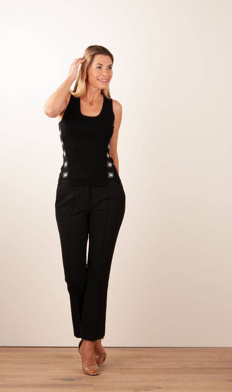 Elisabetta Franchi Top Schwarz Wochenangebot